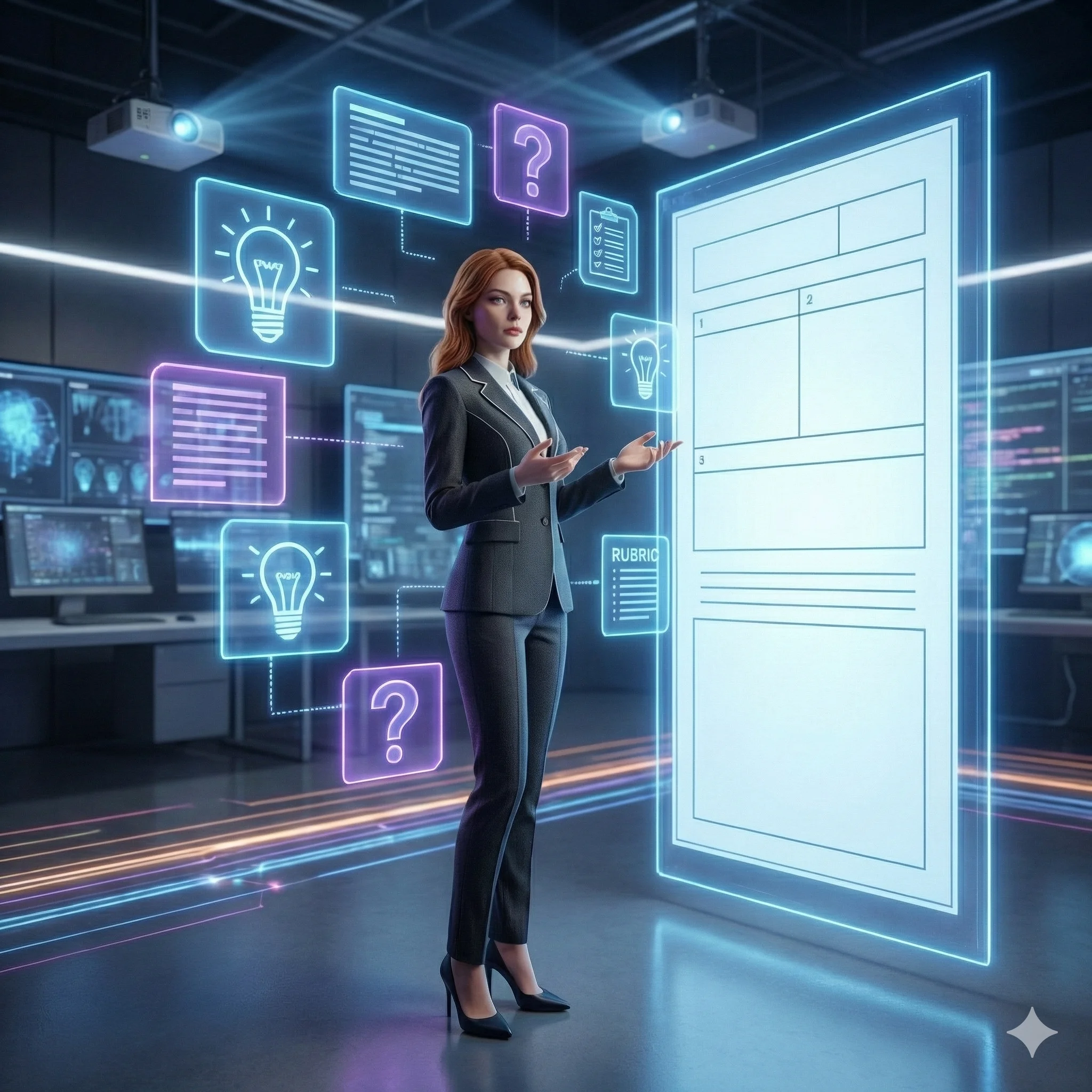 Interfaz de generación de exámenes y rúbricas en Hipatia